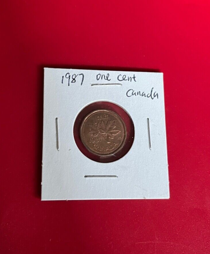 1987 ONE CENT CANADA COIN - NICE WORLD COIN !!!