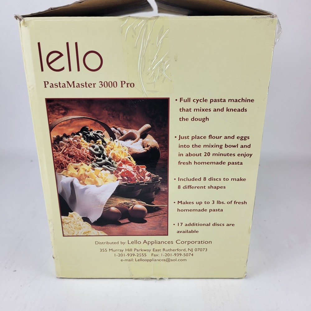 LELLO PastaMaster PM-3000PRO. White. New In Box
