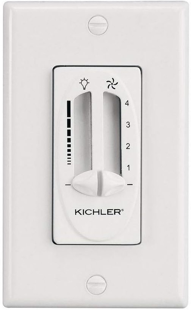 337010WH Accessory Fan 4-Speed-Light Dimmer, White