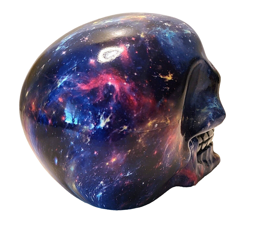 Skull Starry Sky Figurine Statue Skeleton Halloween