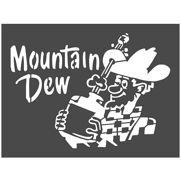 7.5"x10" Plastic Stencil - Mountain Dew (MC674)*****