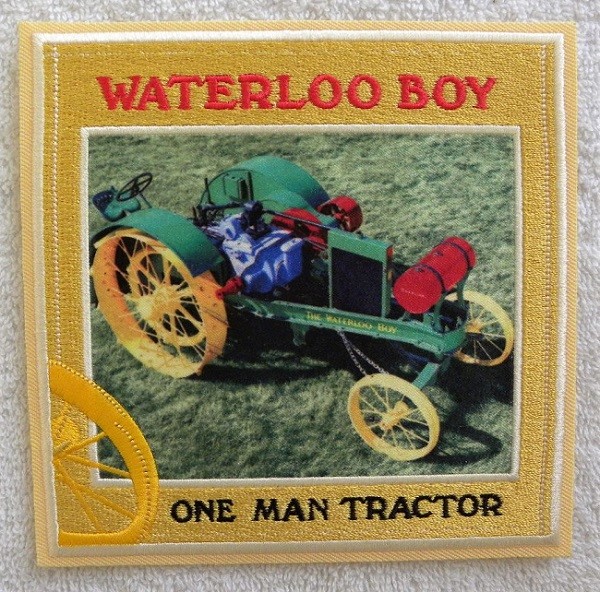 John Deere Waterloo Boy One Man Tractor, Iron On JD Patch, Unused