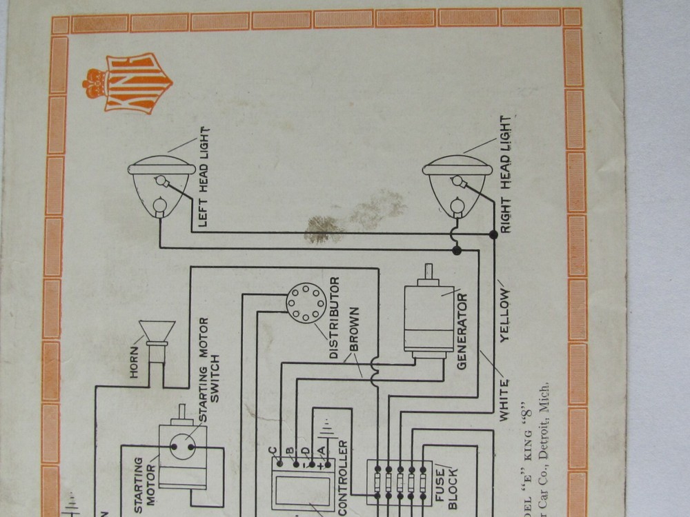 1916 BROCHURE FOR KING MOTOR CAR CO KING 8 , AUTOMATIC CONTROLLER WARD LEONARD
