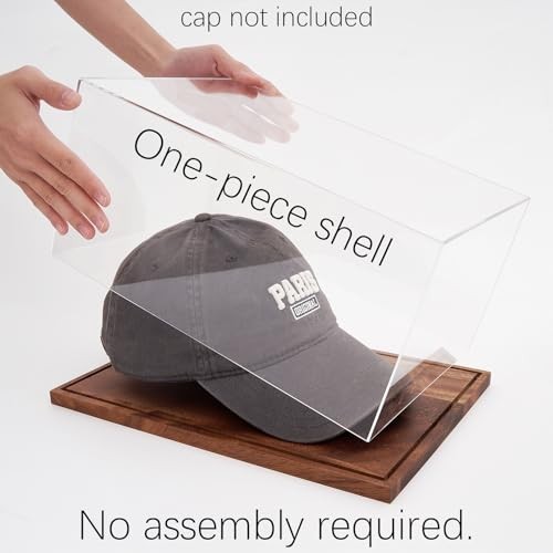 Hat Display Case, No Assembly Required Clear Acrylic Baseball Cap 1 Pack Cap