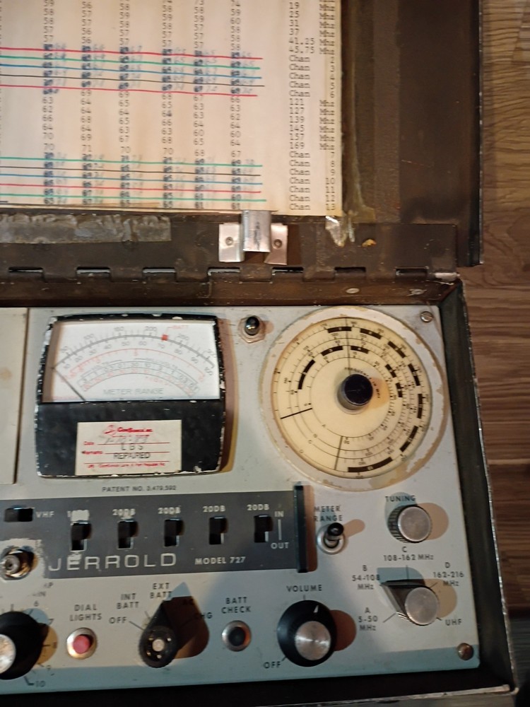 Vintage Jerrold Field Strength Meter Model 727 Untested