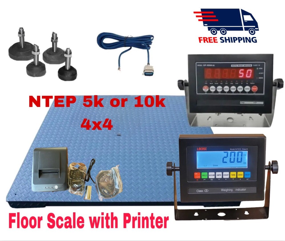 NTEP Certified - Floor scale with Ticket Printer
