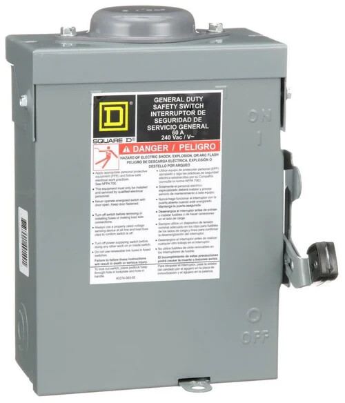 SQUARE D DU222RB SAFETY SWITCH
