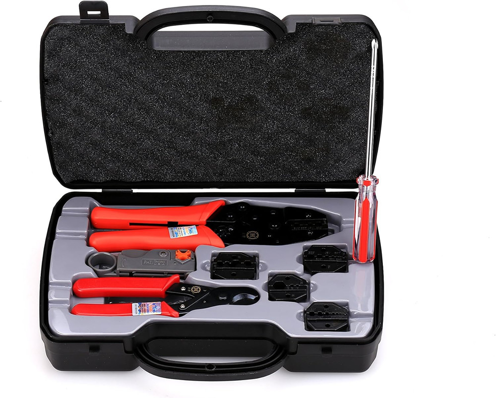 HT-330K Portable Network Tool Kit with Crimper, Stripper & Accessories