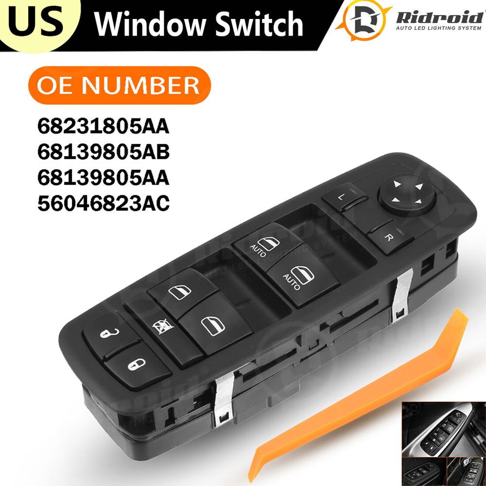 Master Power Window Switch for For 2015 2016 2017 2018 2019 2020 Jeep Cherokee