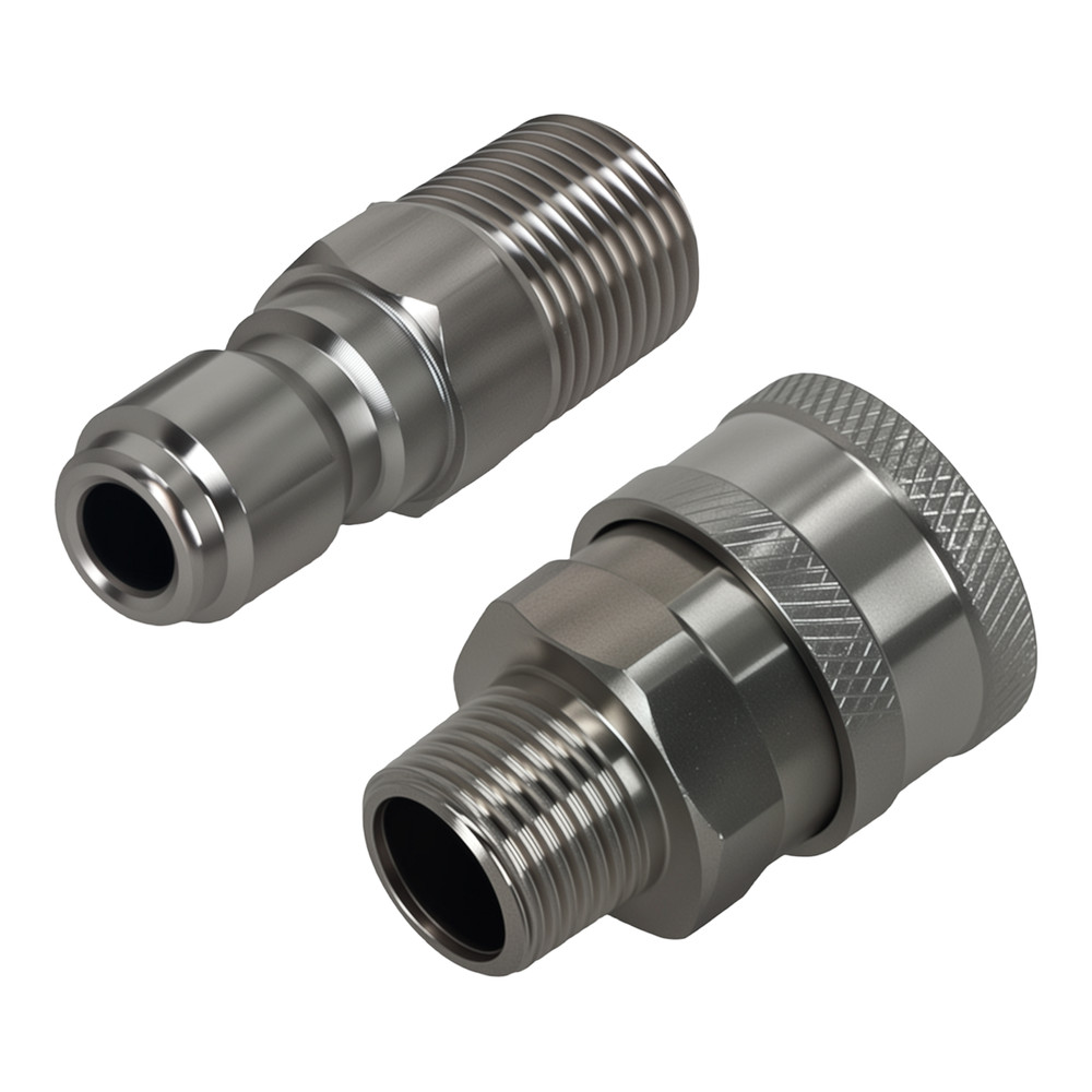 Pressure Washer 3/8" NPT Quick Connect Adapter Set Stainless Socket Plug 4x