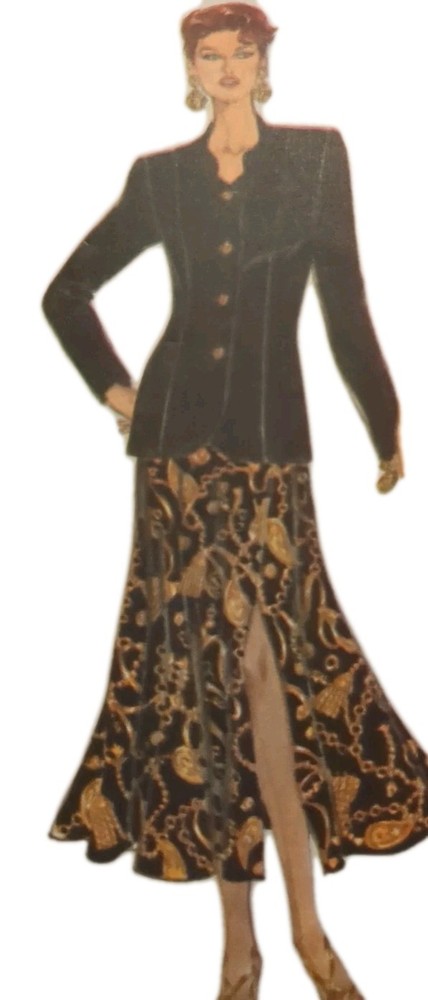 VOGUE BASIC DESIGN PATTERN #1173 MISSE' SKIRT & TOP SIZES 12 - 14 - 16 UNCUT/FF