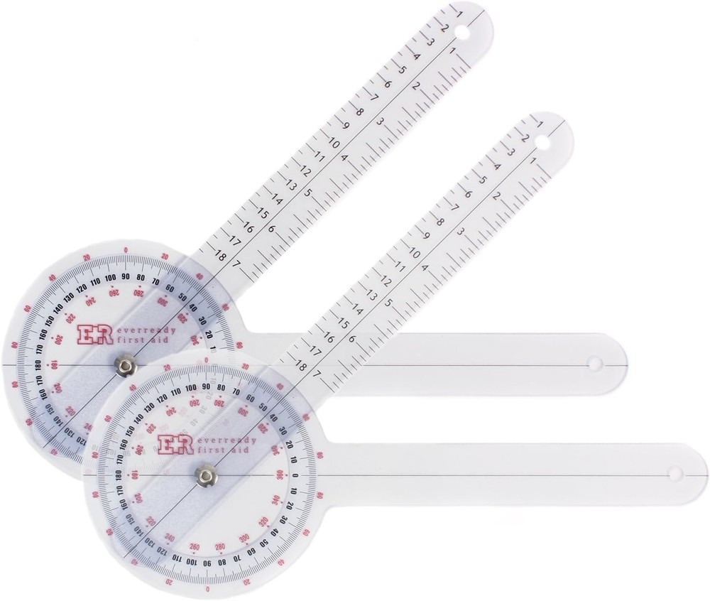 Plastic 12” Goniometer 360 Degree ISOM – 2 Pack