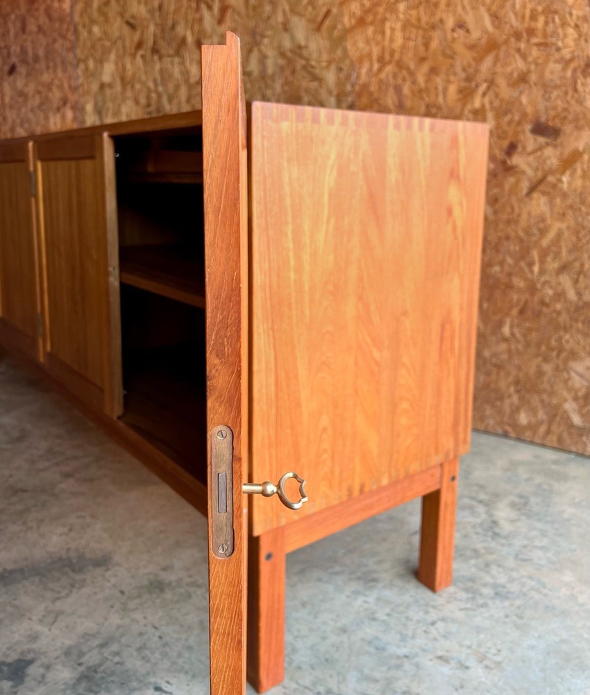 Danish Modern Solid Teak Sideboard or Credenza
