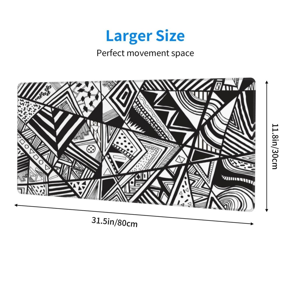 Gaming Mouse Pad, Large Non-Slip Rubber Base Mousepad, Keyboard Mouse Mat, De...