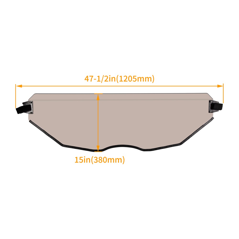 Front Half Windshield Dark Tinted Polycarbonate For 2017-2024 Can Am Maverick X3