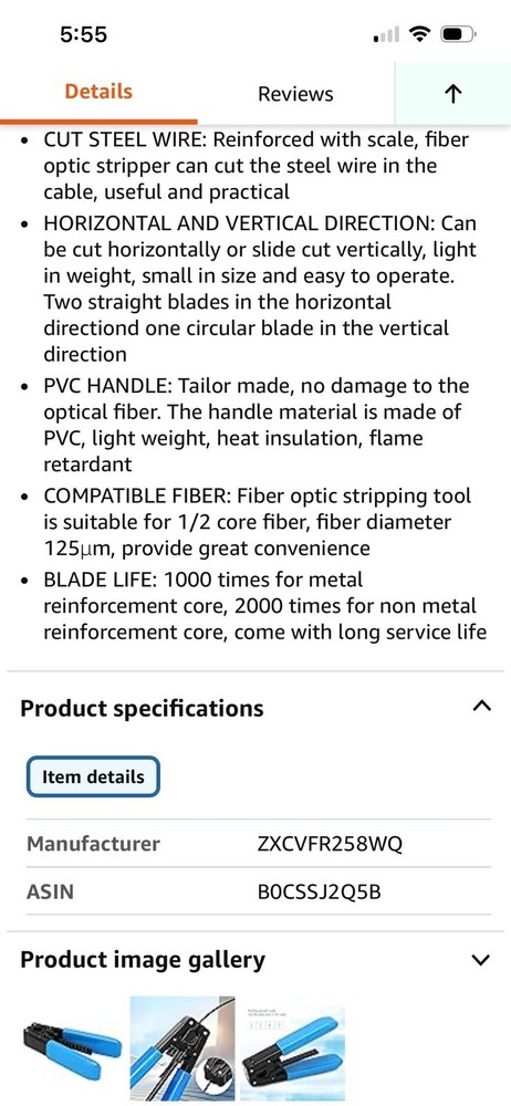 Fiber Optic Stripping Tool FTTH Fiber Optic Cable Stripper Striping Optic Pliers
