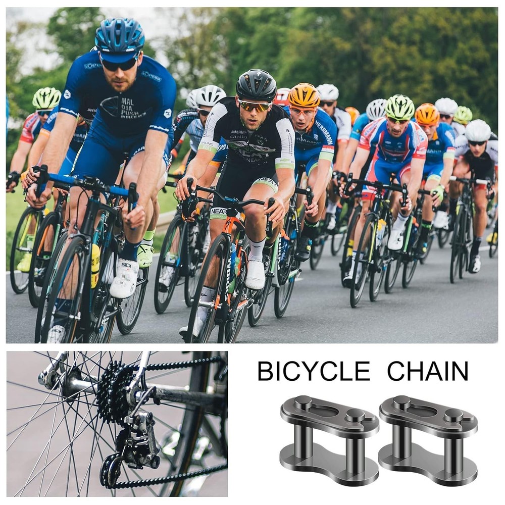 8 Heavy-Duty Chain Master Links - Easy Install Roller Links for Bikes & Karts