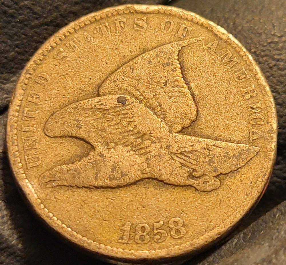 1858 Flying Eagle Cent! Small Letters! Nice Details!