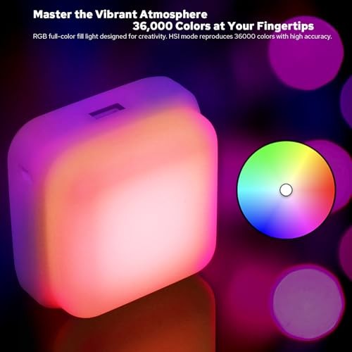 VS5 R Magnetic RGB LED Video Light with Soft Diffuser, Small Panel Light White