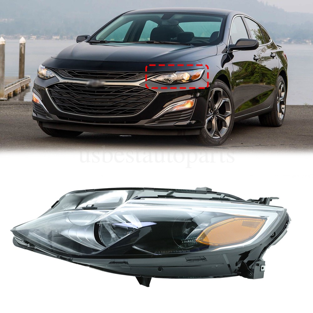 For 2019 2020 2021 Chevrolet Malibu Headlight Halogen Driver Left Side LH