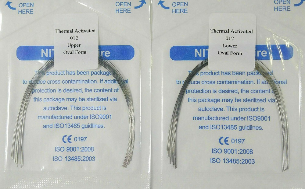 Dental Orthodontic Thermal Activated Niti Arch Wire Ovoid Form Round Rectangular