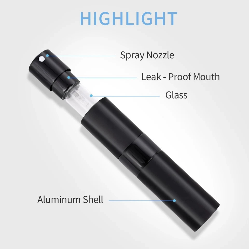 Putmhim 3Pcs 8ml Cologne Travel Bottle, Perfume Atomizer, Refillable Perfume Sp）
