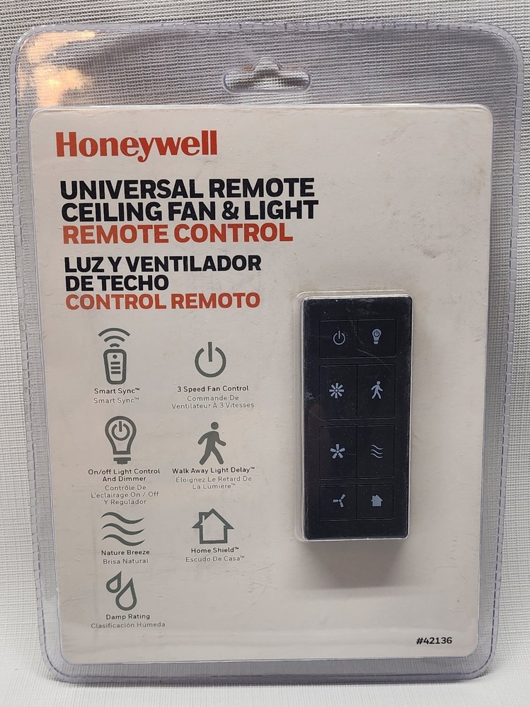 Honeywell Universal Remote Ceiling Fan & Light Remote Control 42136