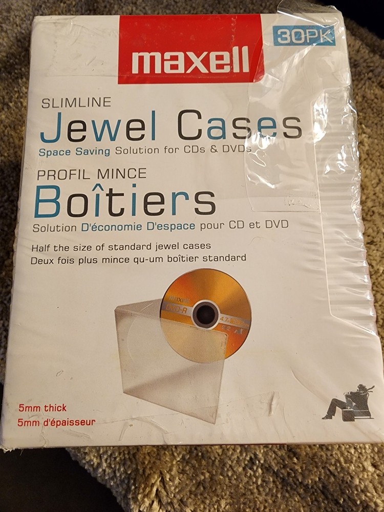 Maxwell Slimline Jewel Cases 30 Pack