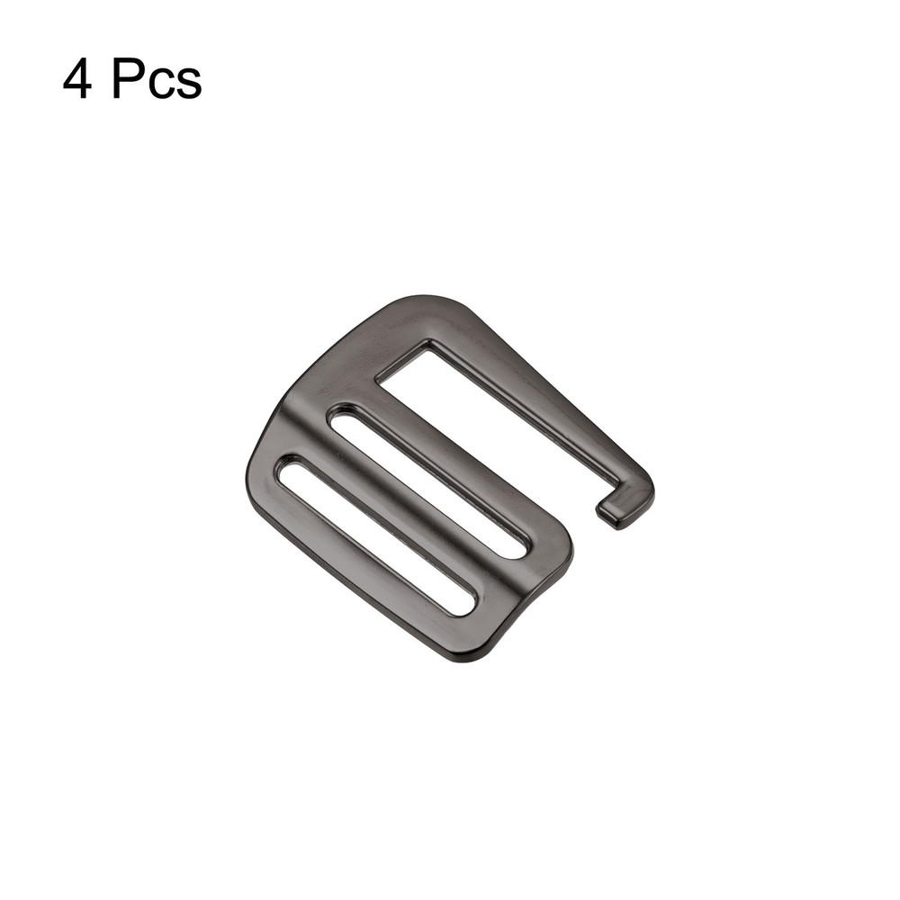 1.26" Webbing Release G Hook Buckle Adjusters for Backpack Strap, 4Pcs Dark Grey