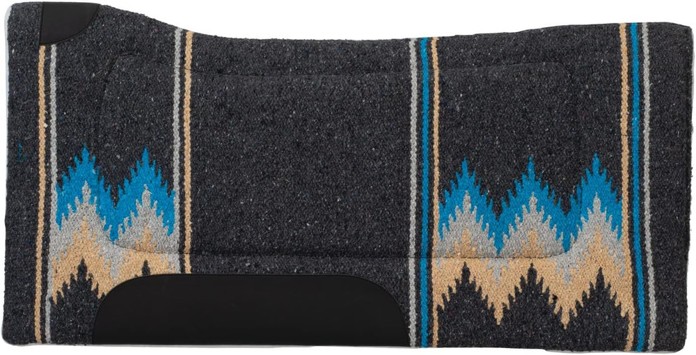 Acrylic Saddle Pad, Charcoal/Teal