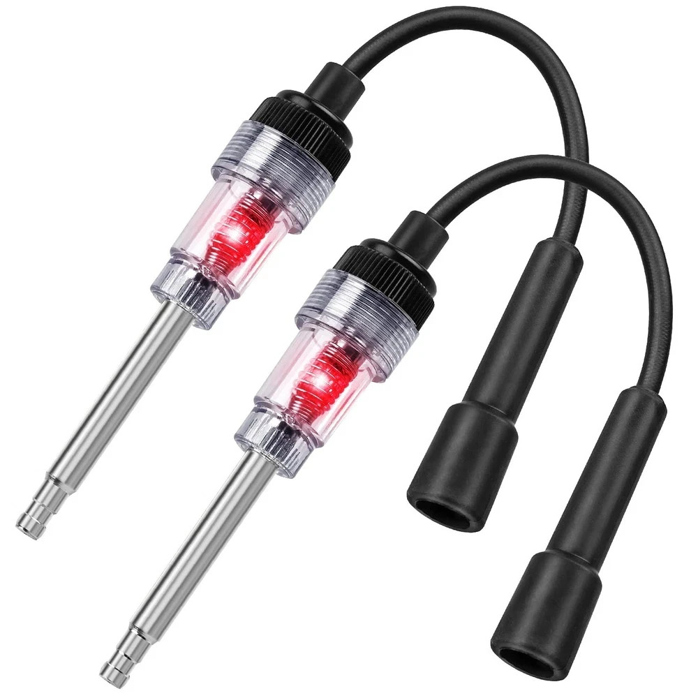 2PCS Spark Plug Tester Inline Ignition Coil Engine Diagnostic Tool for Automotiv