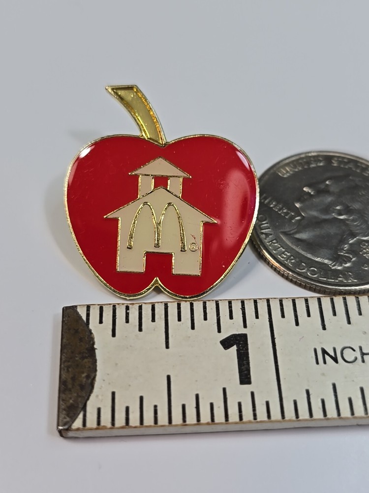 McDonald's Lapel Pin School House Apple Shape