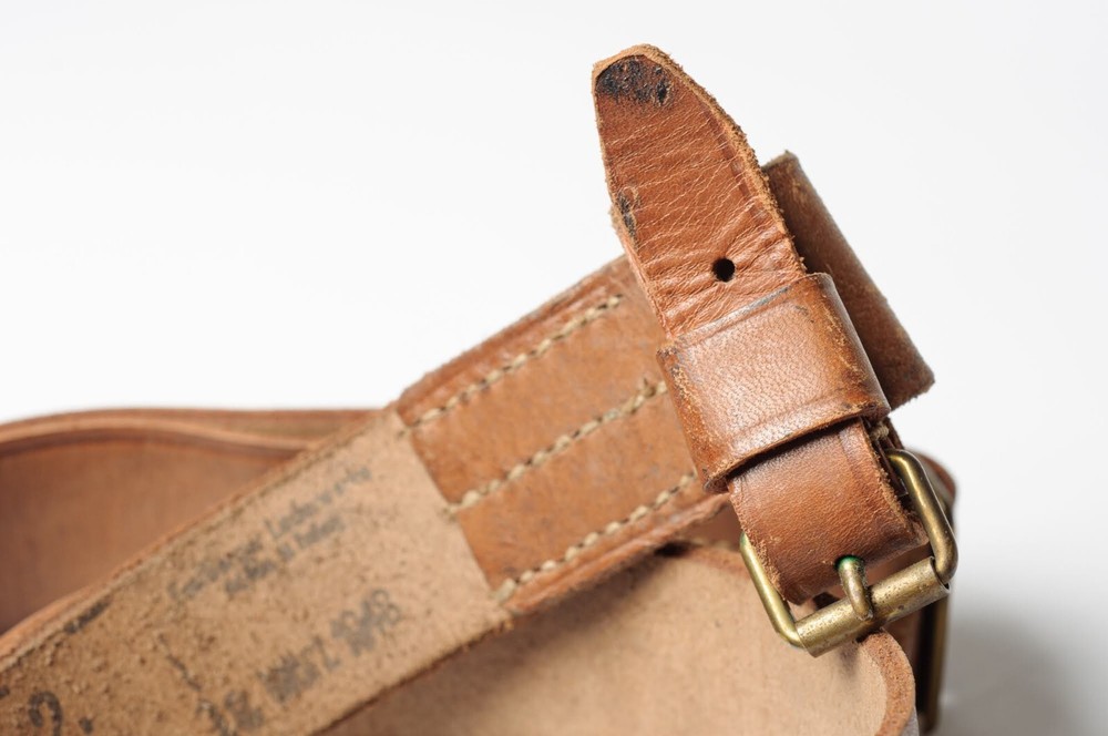 Leather army adjustable belt, for historical reenactment