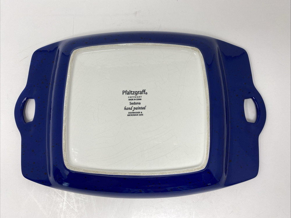 Pfaltzgraff Sedona Rectangular Handled Serving Platter Tray 12” X8” Southwest