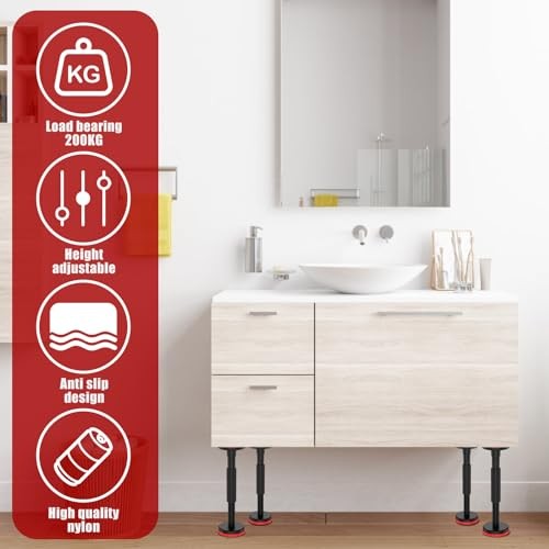 2Pcs Telescopic Support Pole, Undermount Sink Support Adjustable Support