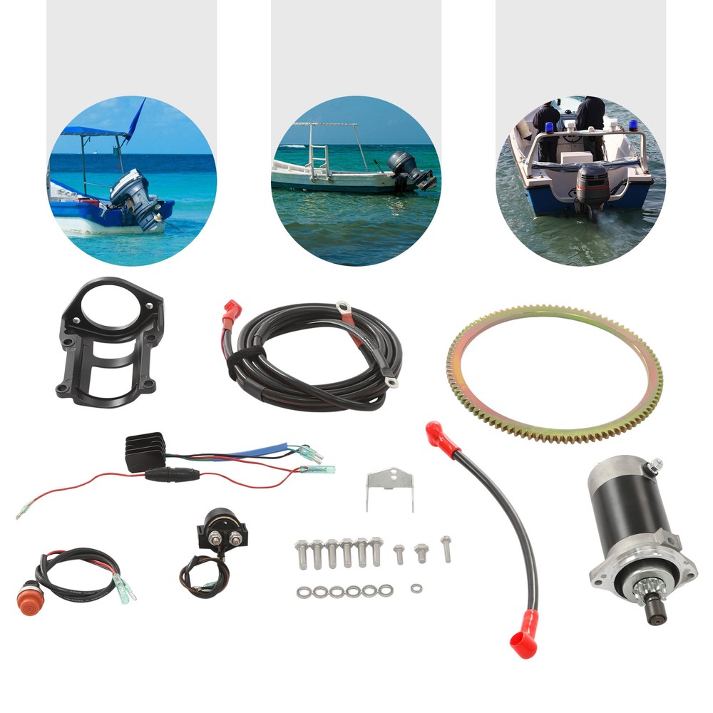 Electric Starter Conversion Kit for Suzuki 2-Stroke 40HP Outboard Engine
