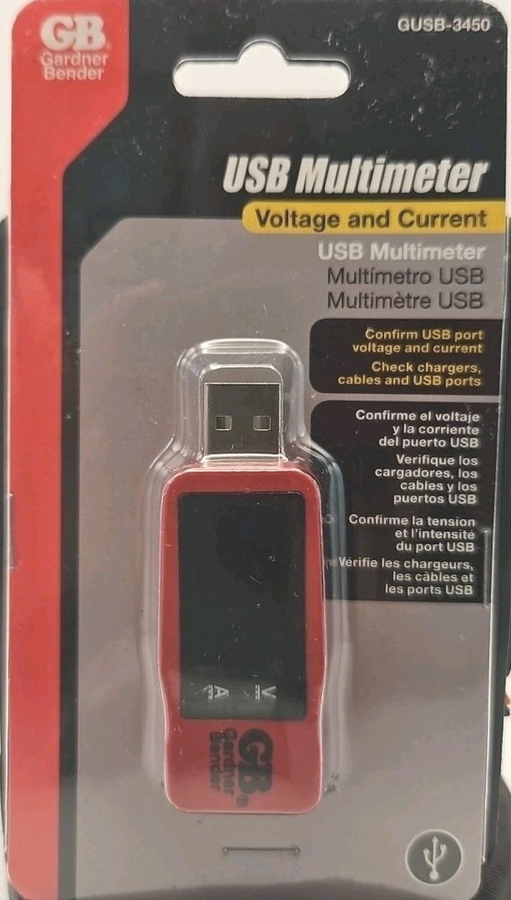 New Gardner Bender LCD USB Multimeter Tester  GUSB-3450