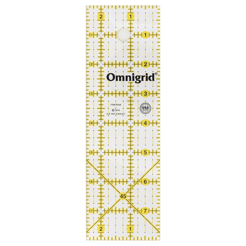 Ruler, 2-1/2 x 8-Inch, Clear