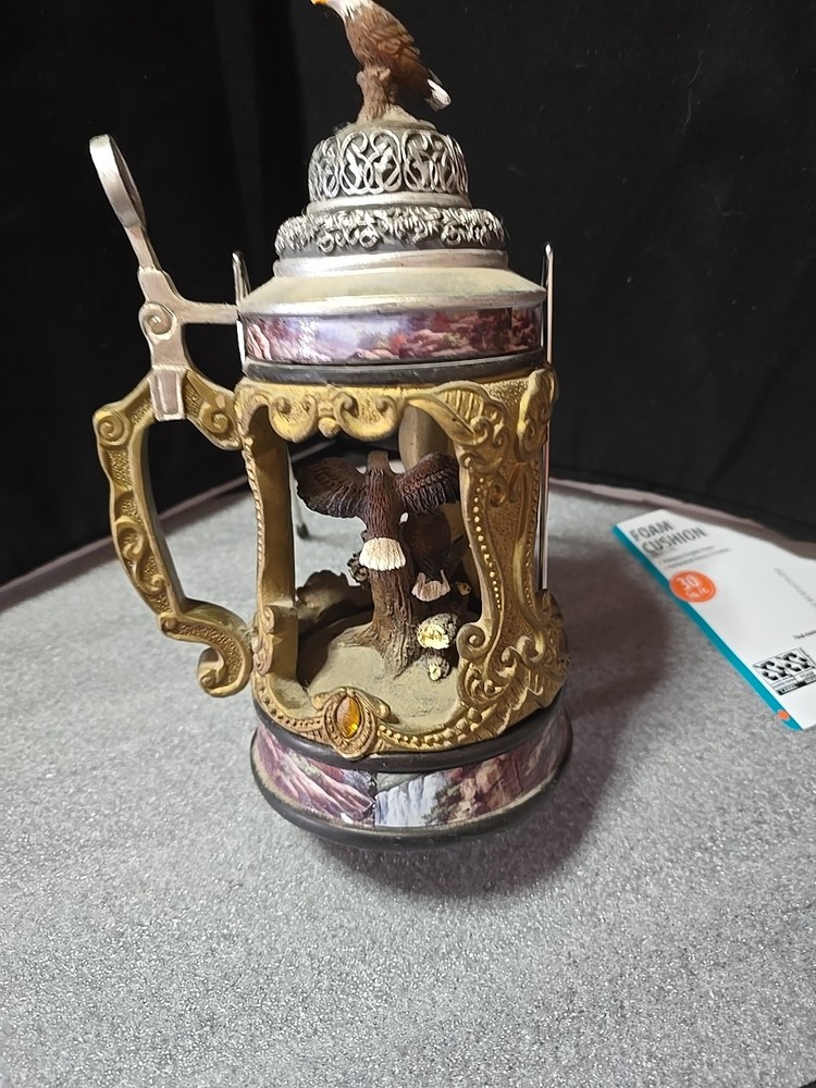 decorative illuminated eagle Family stein