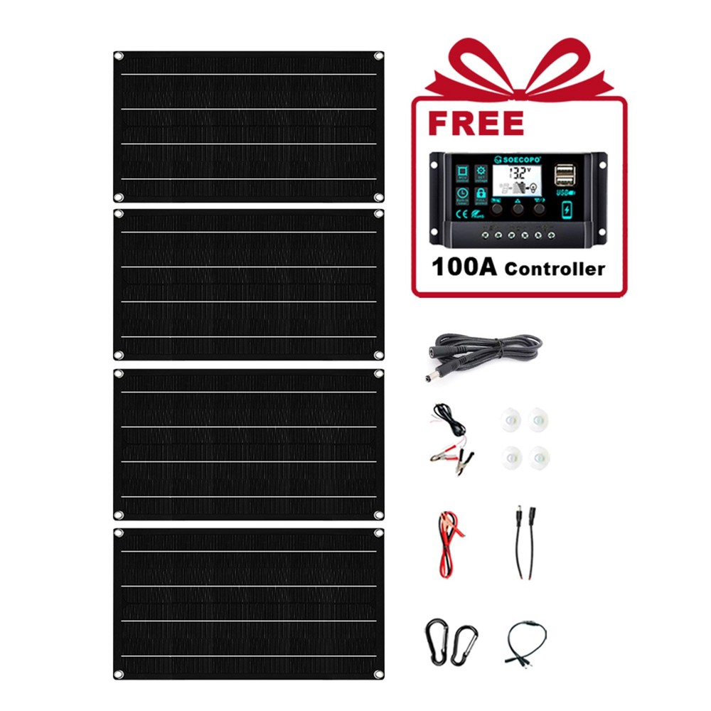 3200W Solar Panel Kit- 4x800W High-Efficiency+100A Controller Full Accessories