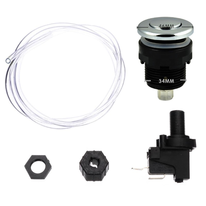 Garbage Disposal Air Switch Kit Metal On/Off Air Button Disposal Accessory