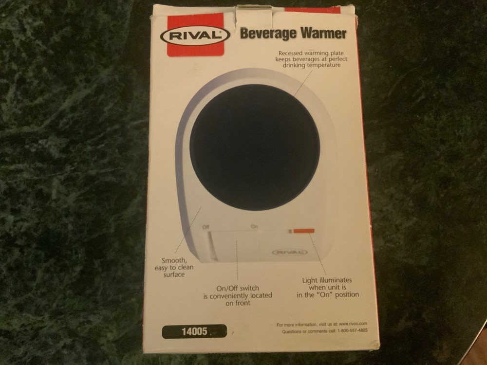Rival White Beverage Warmer - Model 14005 New in box