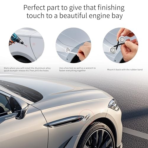 Universal Bumper Quick Release Kit, Front Rear quick release bumper 2set Silver