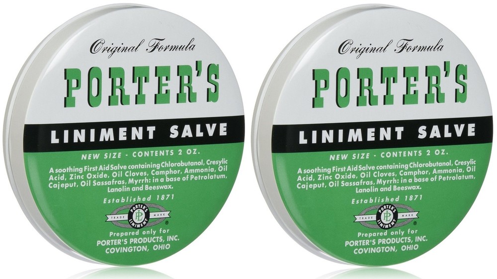 2 Pack Orginal Formula Porter's Liniment Salve 2 Oz cuts burns