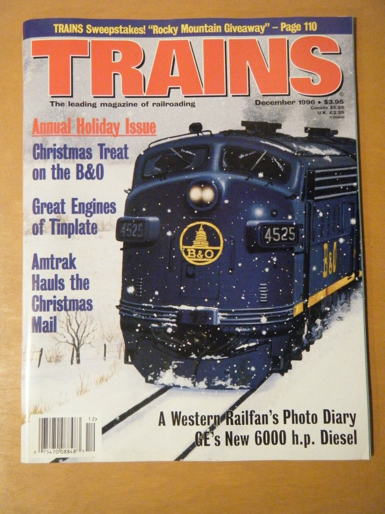 TRAINS - Magazine   December 1996 Back Issue