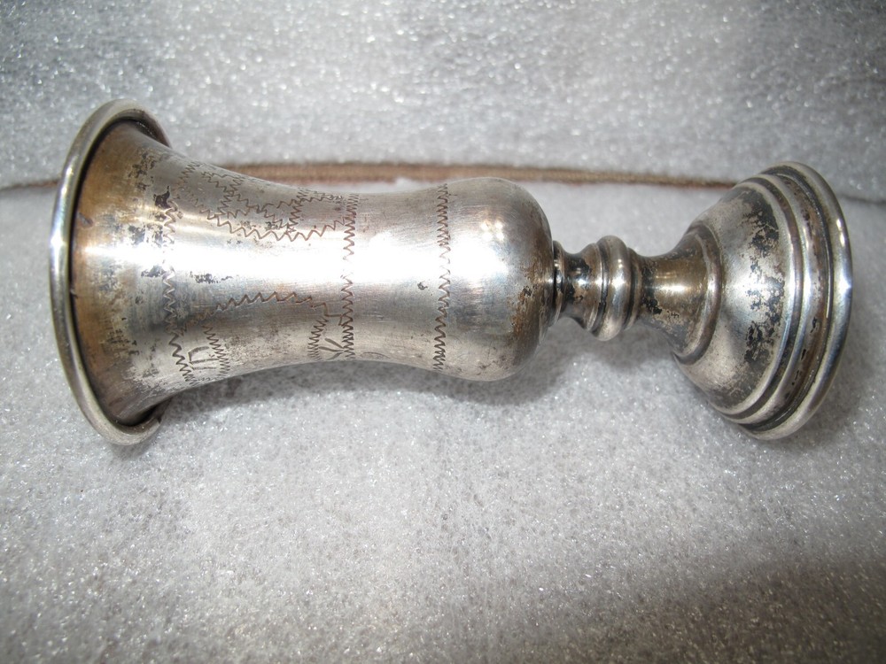 Vintage Sterling Silver Chased Footed Kiddush Cup