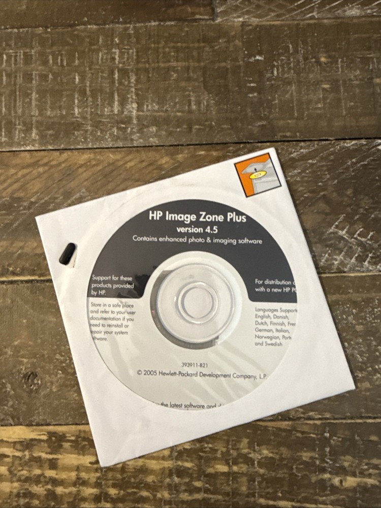 HP Image Zone Plus 4.5 Software PC Cd Rom