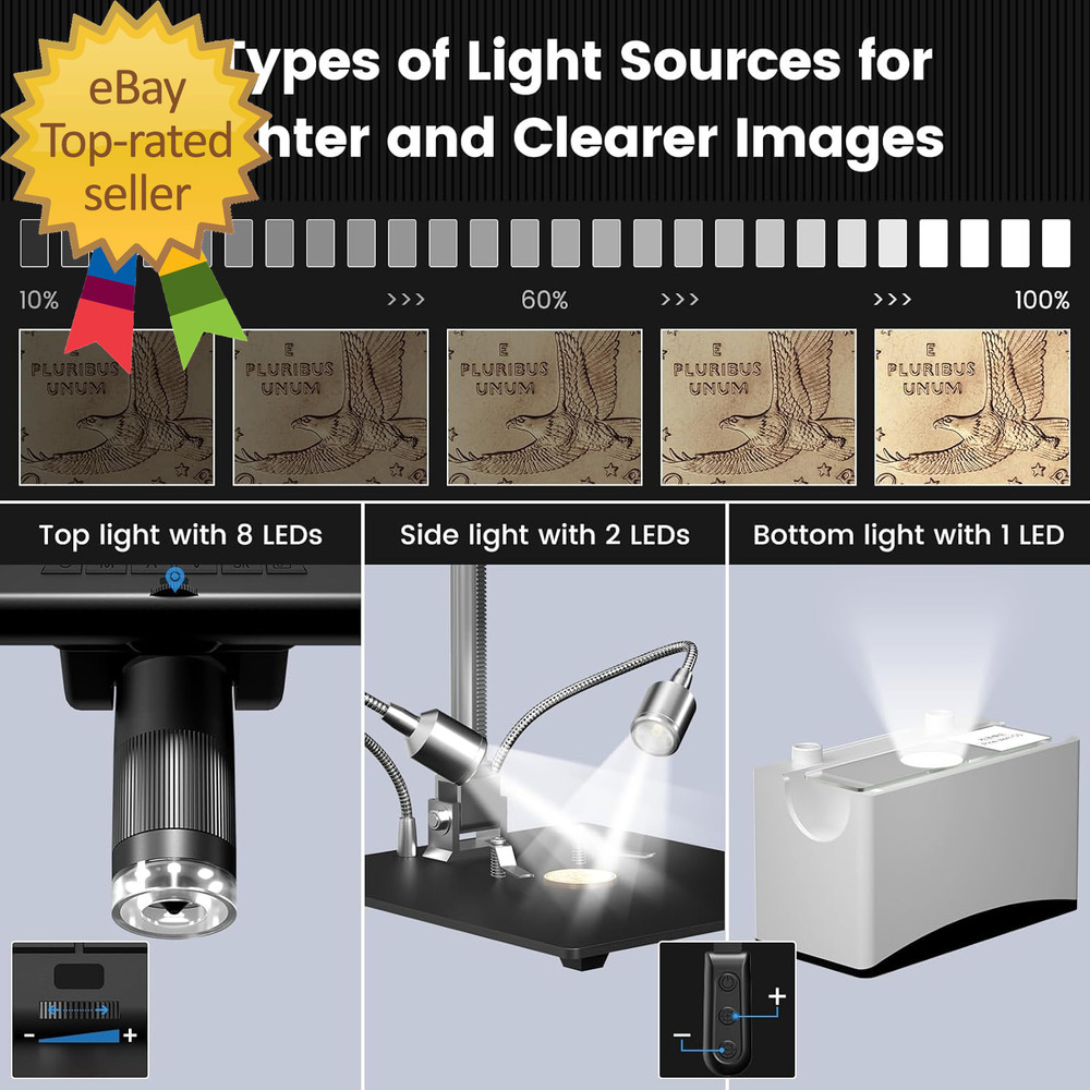 AD210 10.1 Inch LCD Digital Microscope Adults Soldering Microscope Electronics