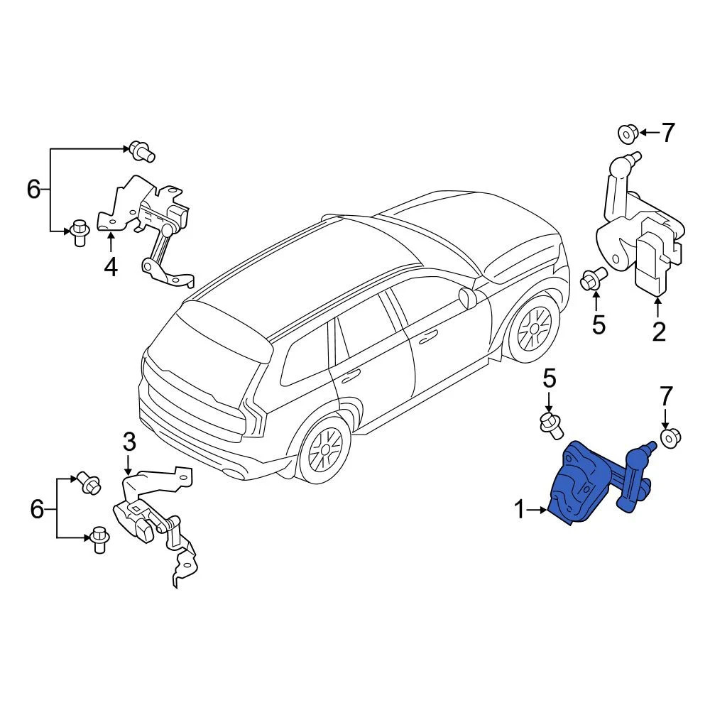 Volvo 32246992 Front Right Headlight Level Sensor