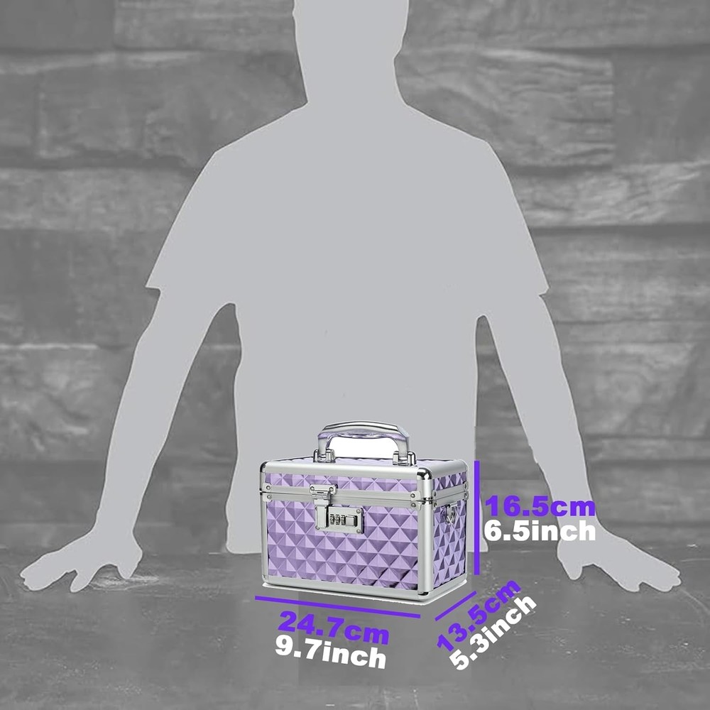 Storage Lock Box with Combination Lock, Lockable Medicine Storage Box, Empty Fir